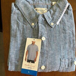 Men's Short Sleeve L button down